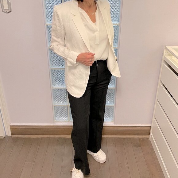 NWT BRENDA BEDDOME Linen Pant - Black - Size 25 - Picture 2 of 13